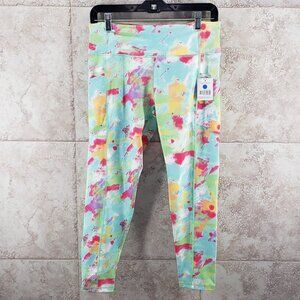 Capri Graffiti Moisture Wicking Pro Player Leggings Yoga Pants Ladies Size M
